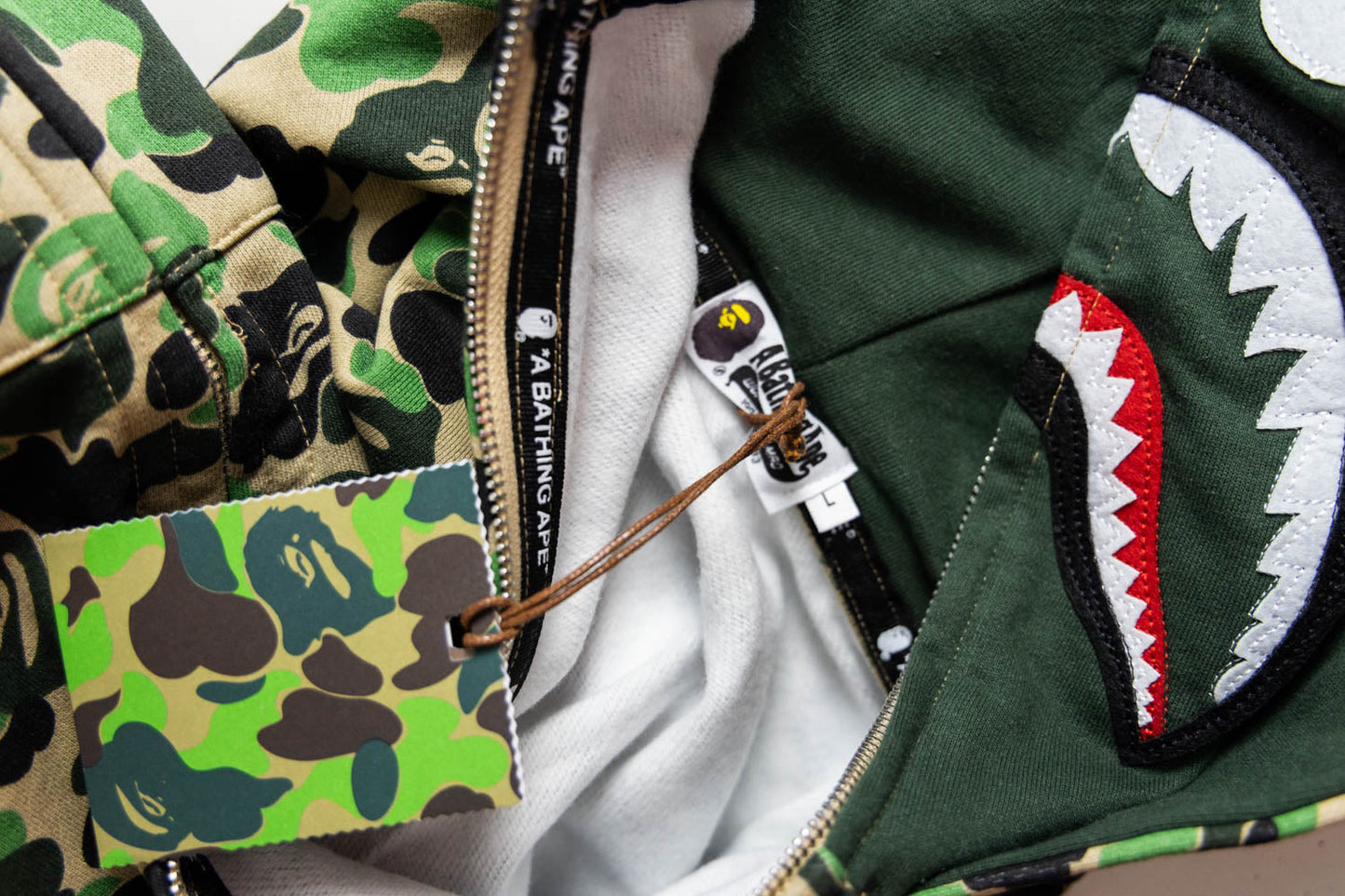 BAPE Color Camo Shark Wide Full Zip Double Hoodi