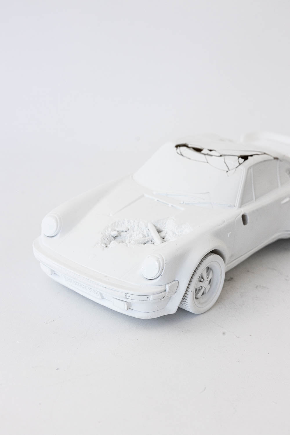 Daniel Arsham Eroded 911 Turbo Figure (Edition of 500) White "Damage - No Box"