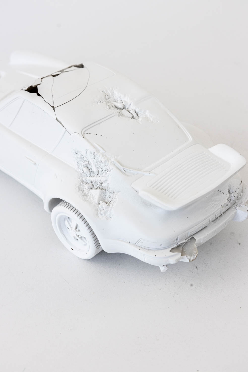 Daniel Arsham Eroded 911 Turbo Figure (Edition of 500) White "Damage - No Box"