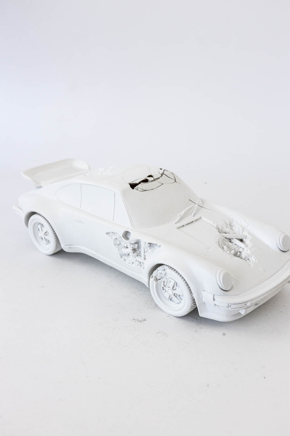 Daniel Arsham Eroded 911 Turbo Figure (Edition of 500) White "Damage - No Box"