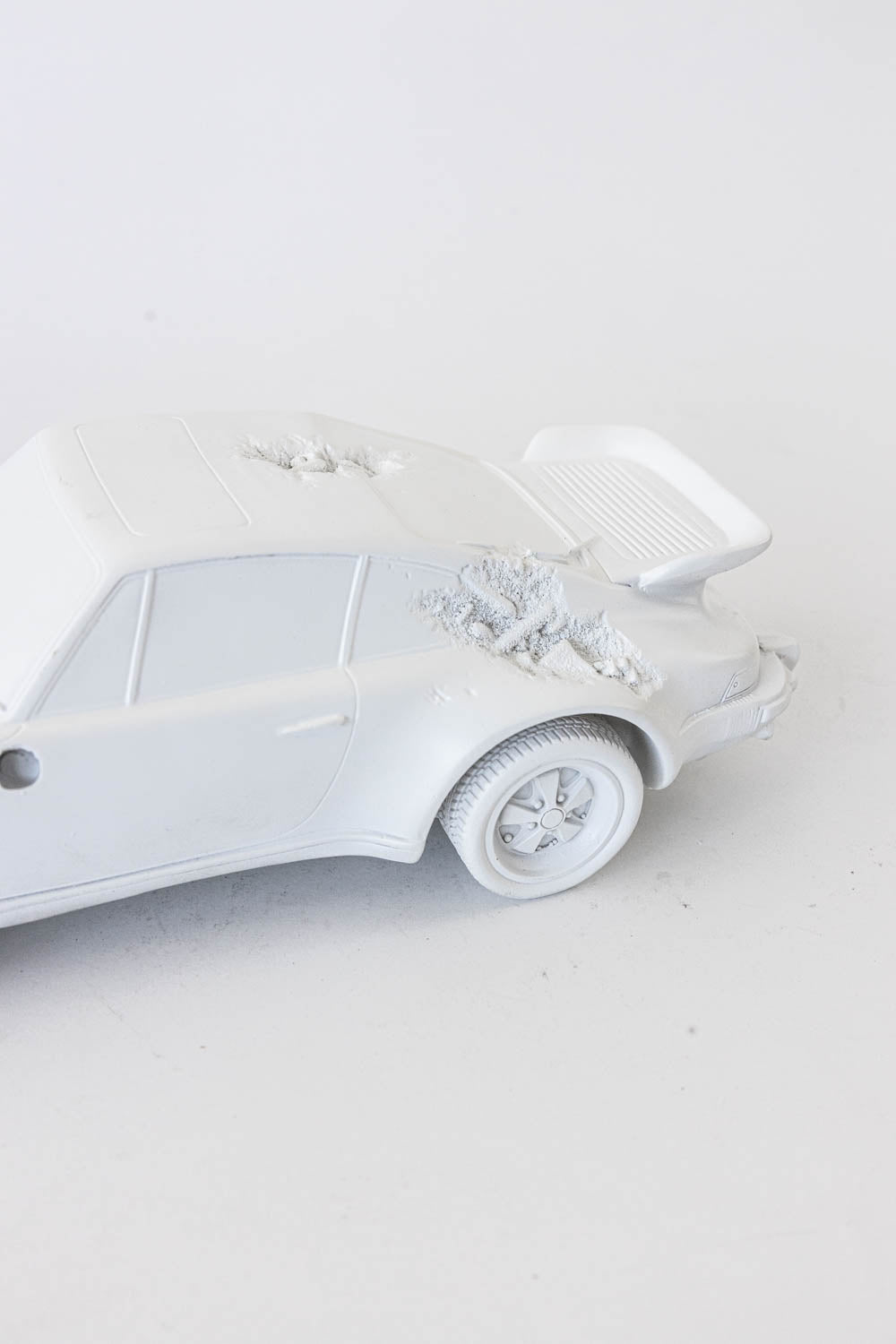 Daniel Arsham Eroded 911 Turbo Figure (Edition of 500) White "Damage - No Box"