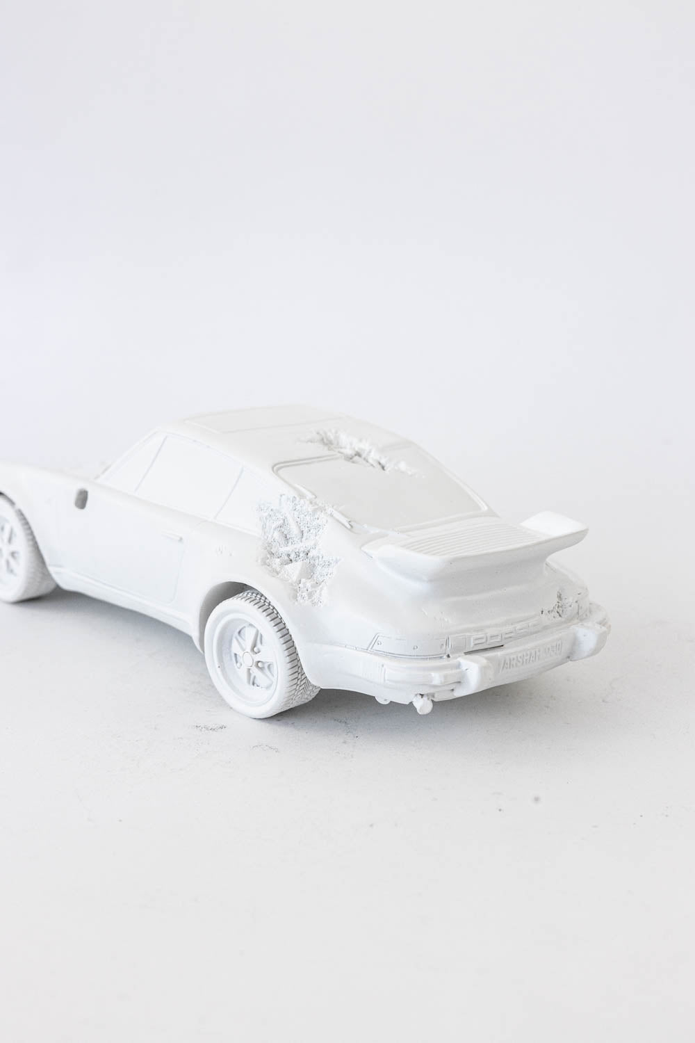 Daniel Arsham Eroded 911 Turbo Figure (Edition of 500) White "Damage - No Box"