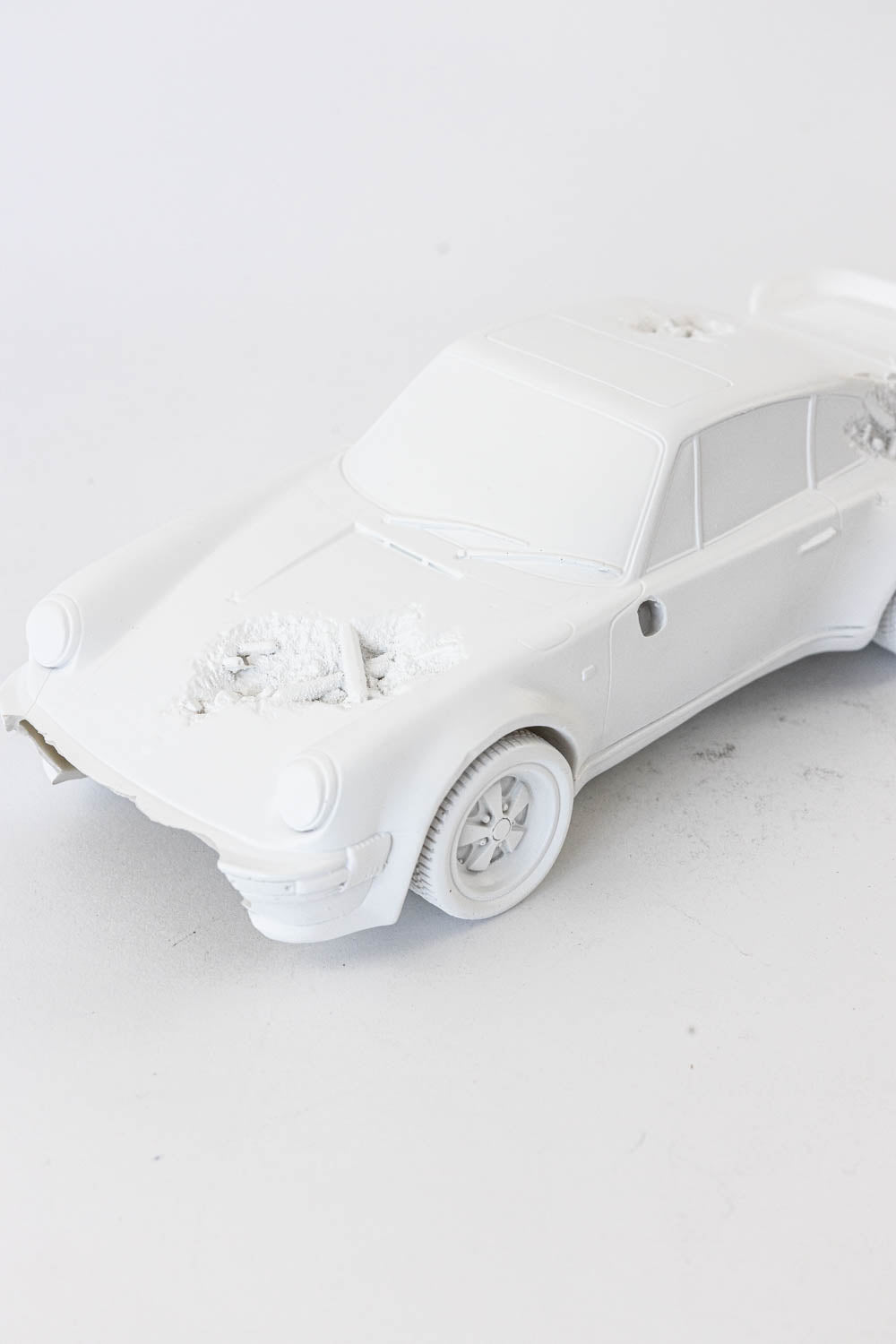 Daniel Arsham Eroded 911 Turbo Figure (Edition of 500) White "Damage - No Box"