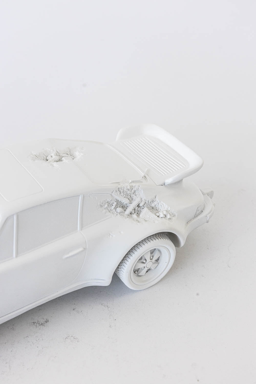 Daniel Arsham Eroded 911 Turbo Figure (Edition of 500) White "Damage - No Box"