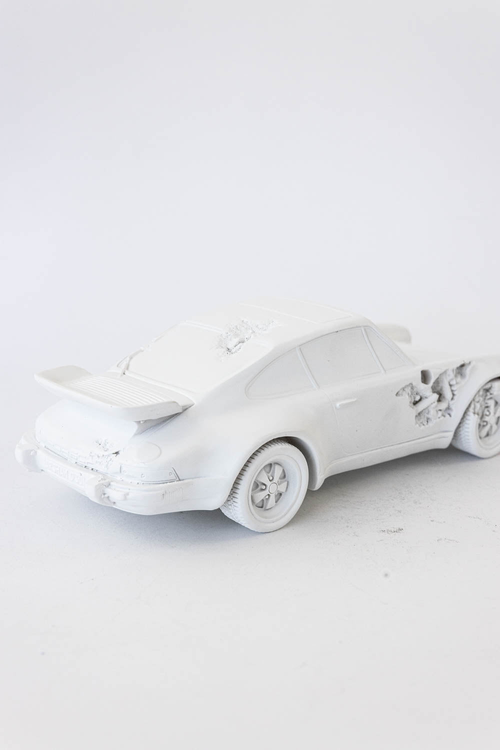 Daniel Arsham Eroded 911 Turbo Figure (Edition of 500) White "Damage - No Box"