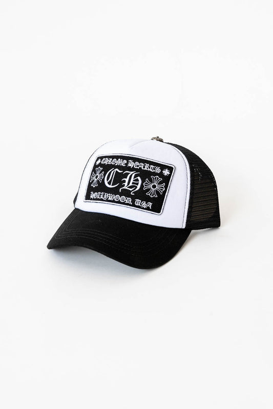 Chrome Hearts Ch Hollywood Trucker Hat 'Black/White'
