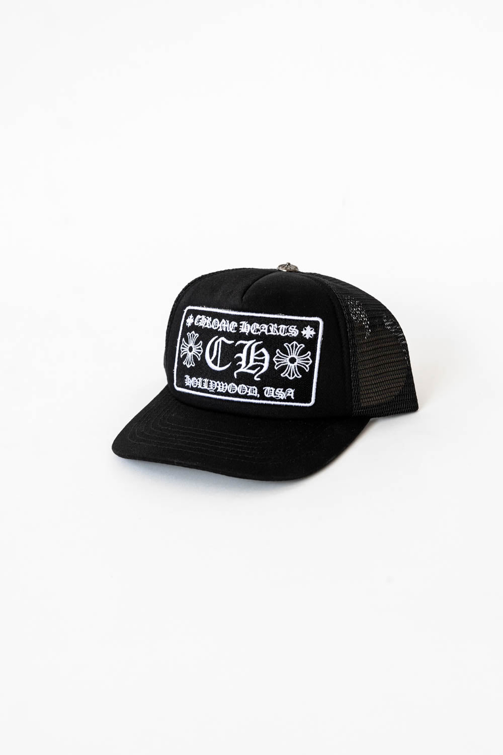 Chrome Hearts CH Los Hollywood Trucker Hat Black/Black