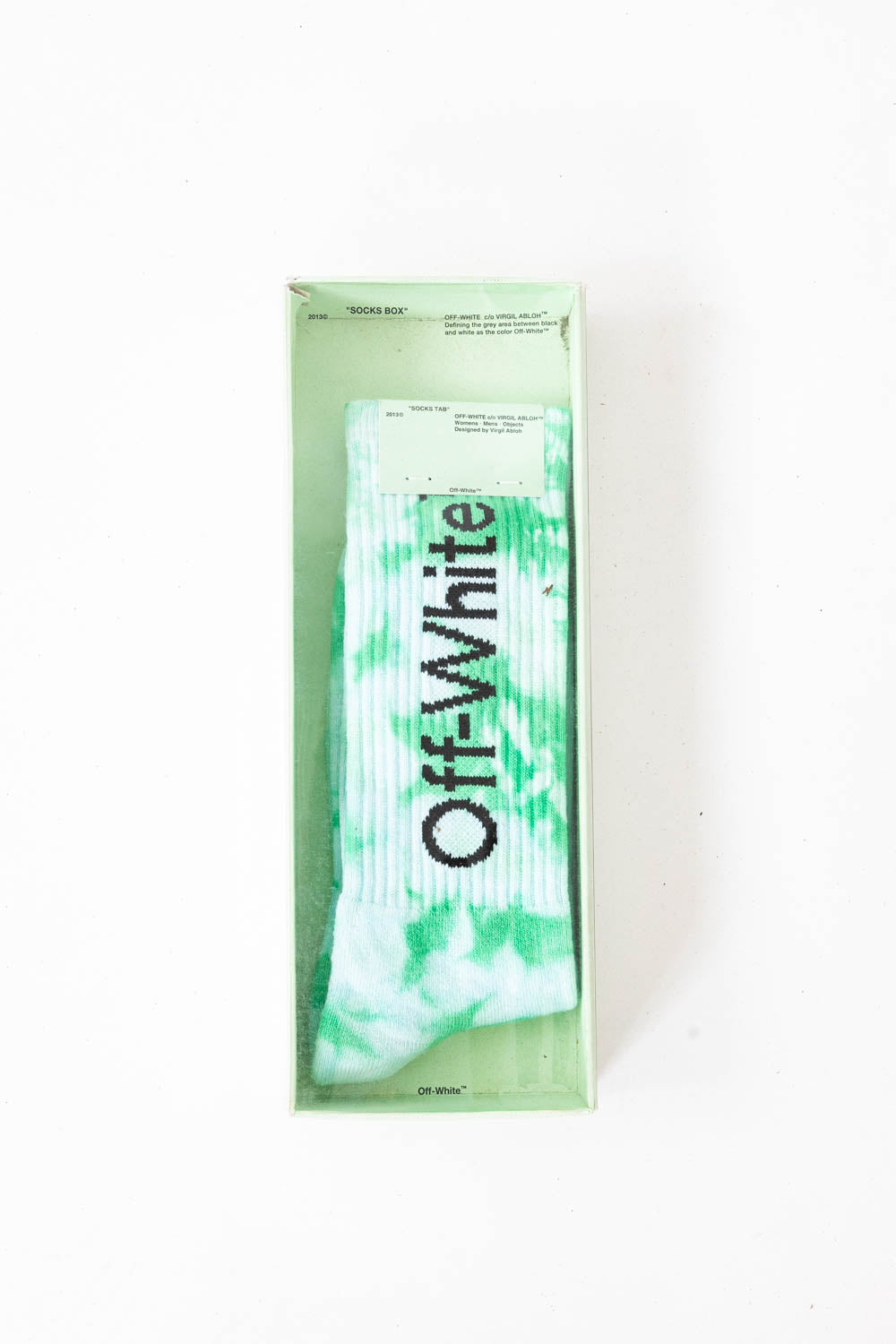 Off-White Bookish logo-intarsia tye dye socks Red