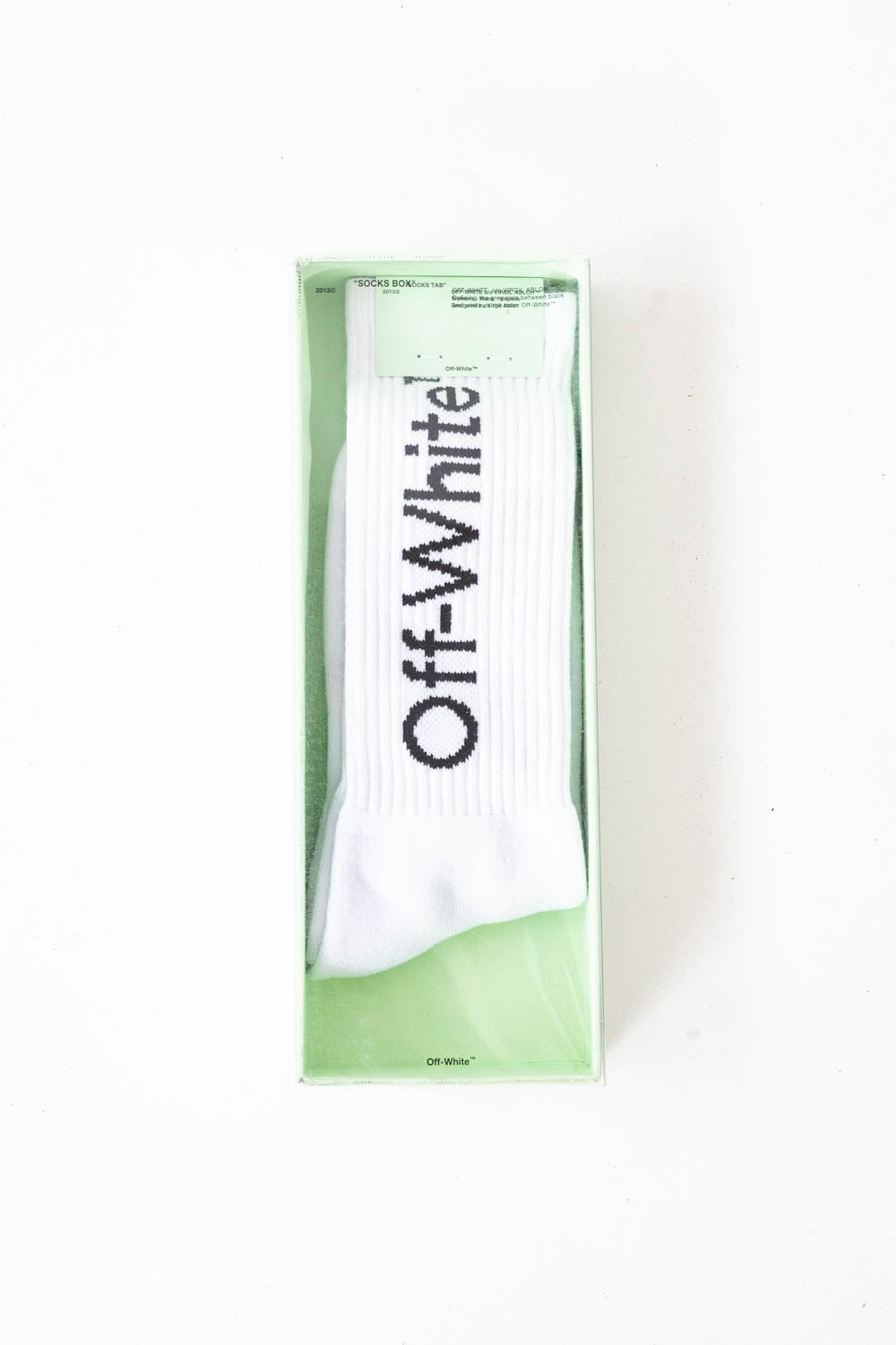 Off-White Bookish logo-intarsia socks White