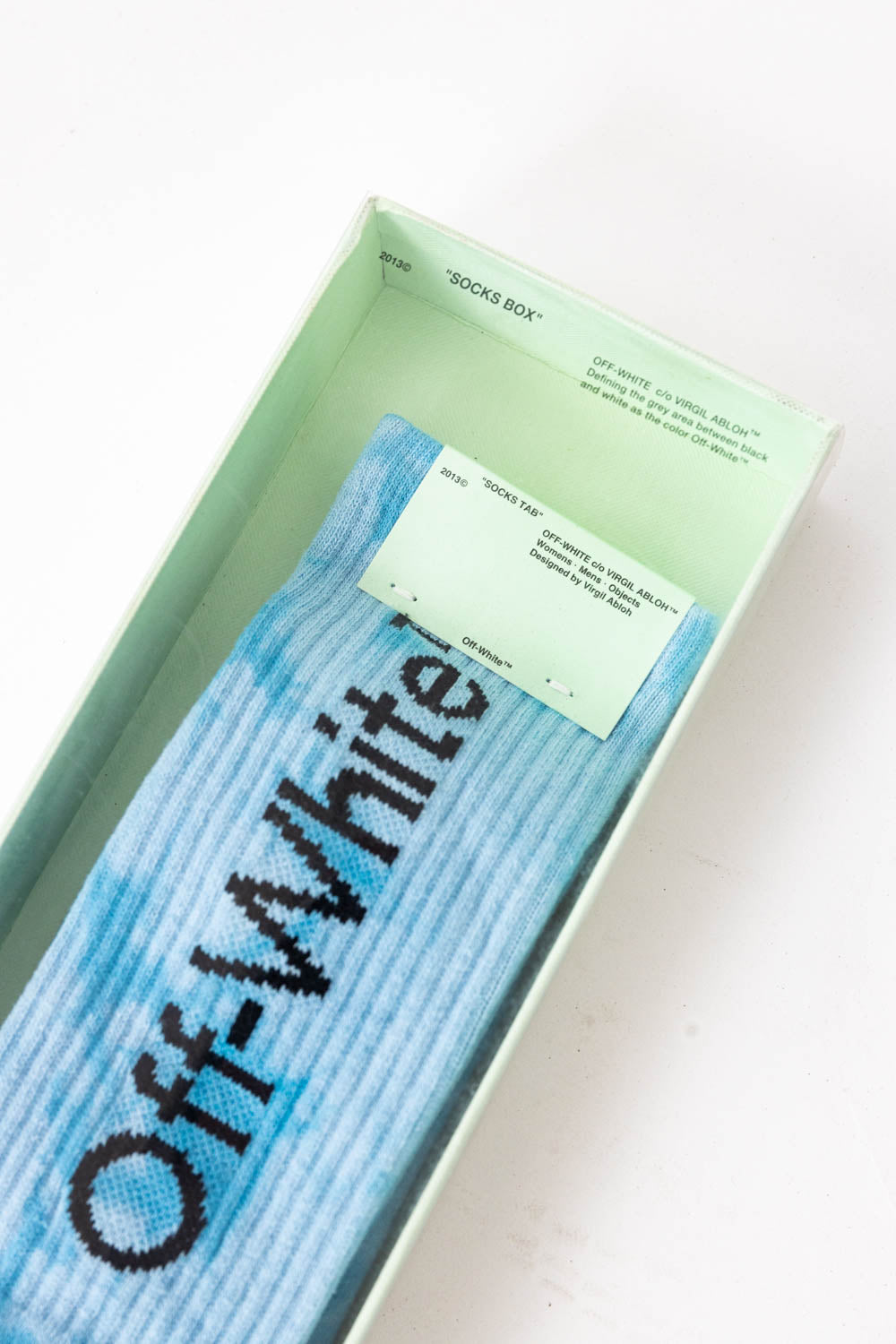 Off-White Bookish logo-intarsia tye dye socks Light Green