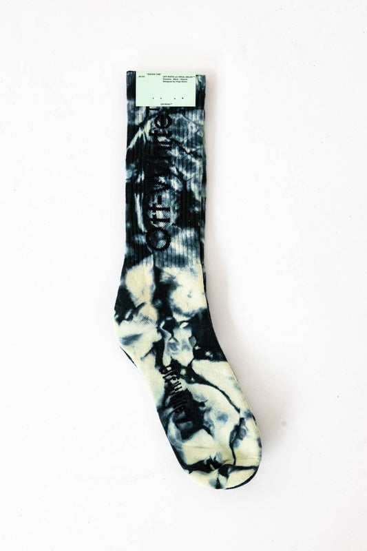 Off-White Bookish logo-intarsia tye dye socks Dark Green