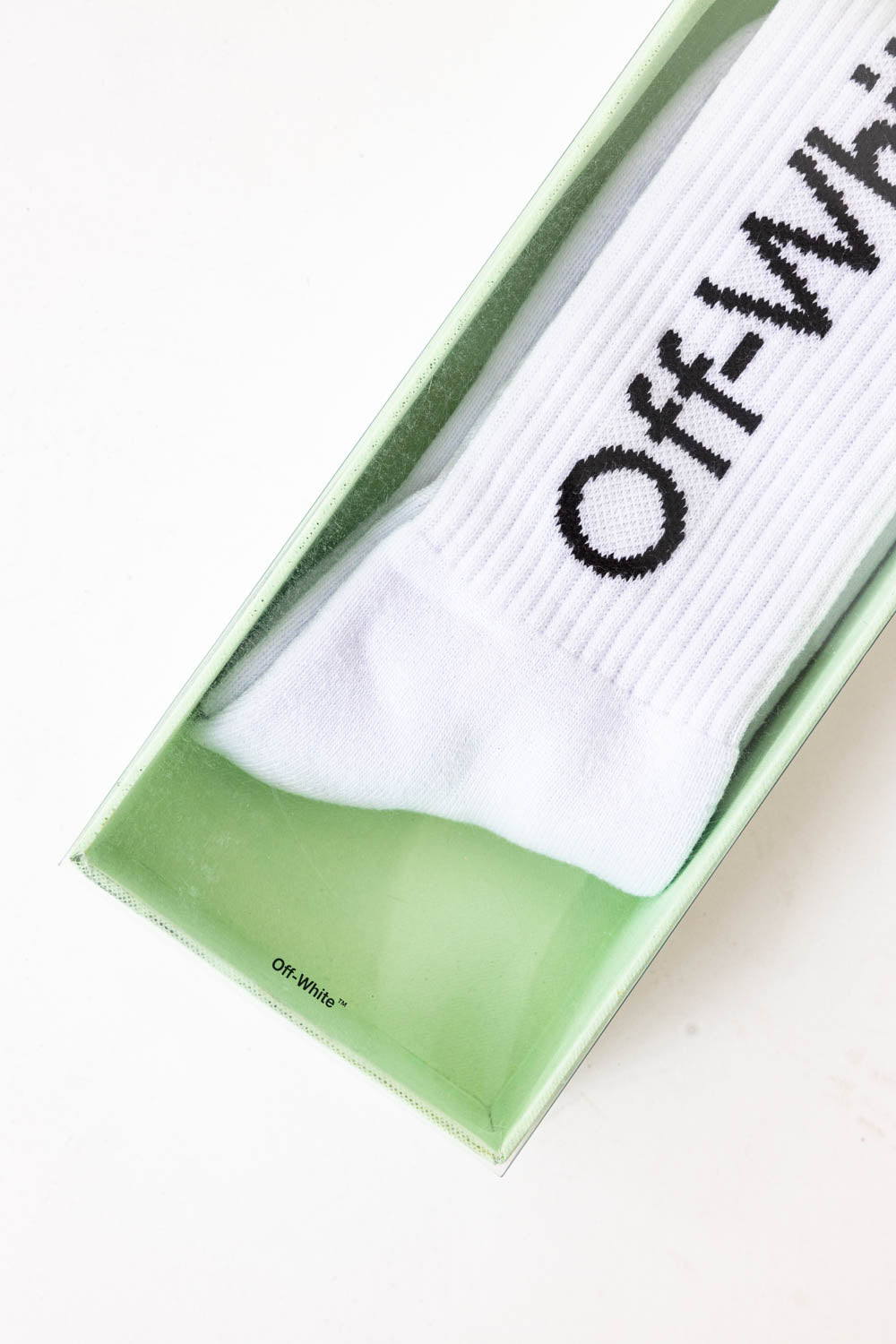 Off-White Bookish logo-intarsia tye dye socks Light Green