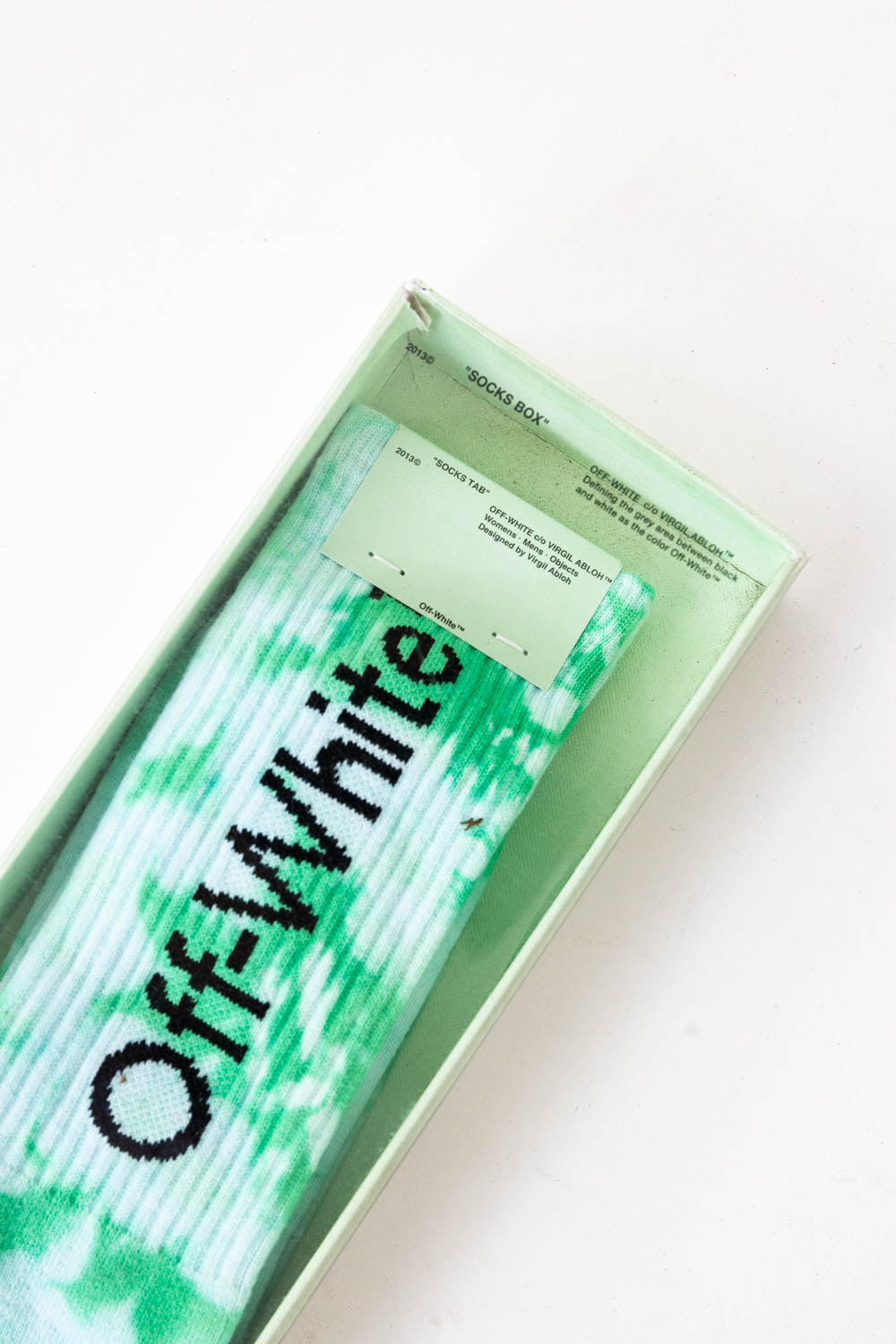 Off-White Bookish logo-intarsia tye dye socks Dark Green