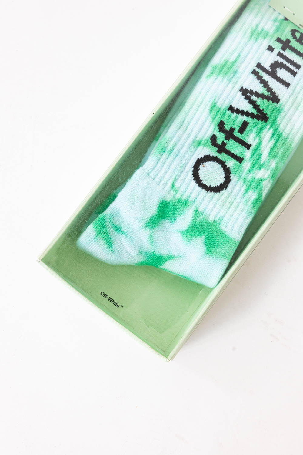 Off-White Bookish logo-intarsia tye dye socks Red