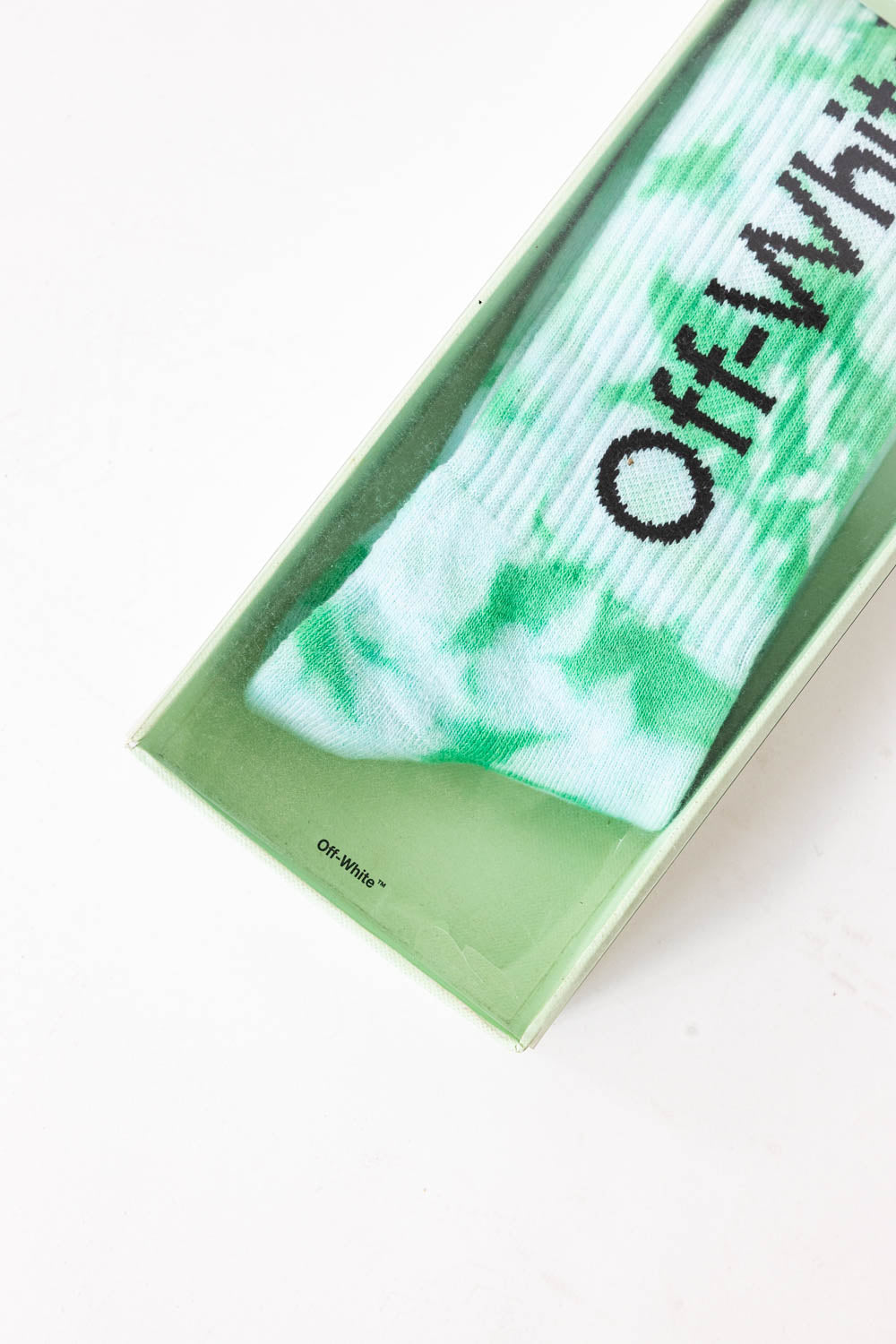 Off-White Bookish logo-intarsia tye dye socks Red