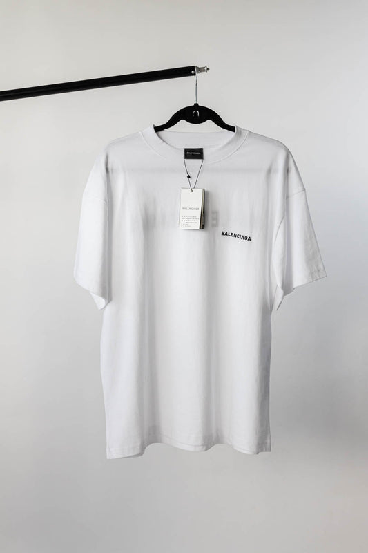 Balenciaga Logo T-Shirt Medium Fit White vintage jersey