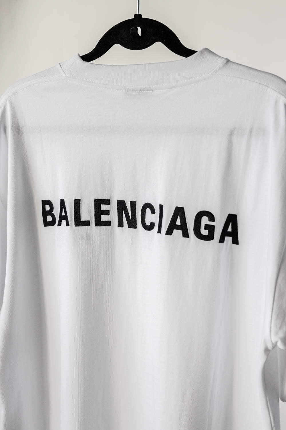 Balenciaga Logo T-Shirt Medium Fit White vintage jersey