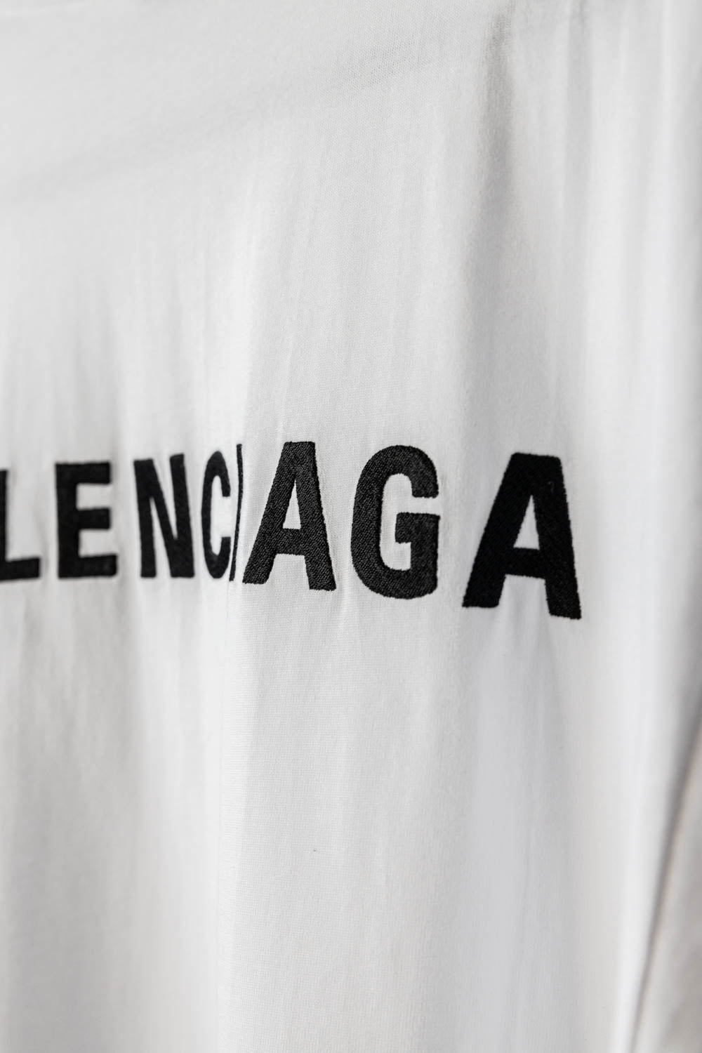 Balenciaga Logo T-Shirt Medium Fit White vintage jersey