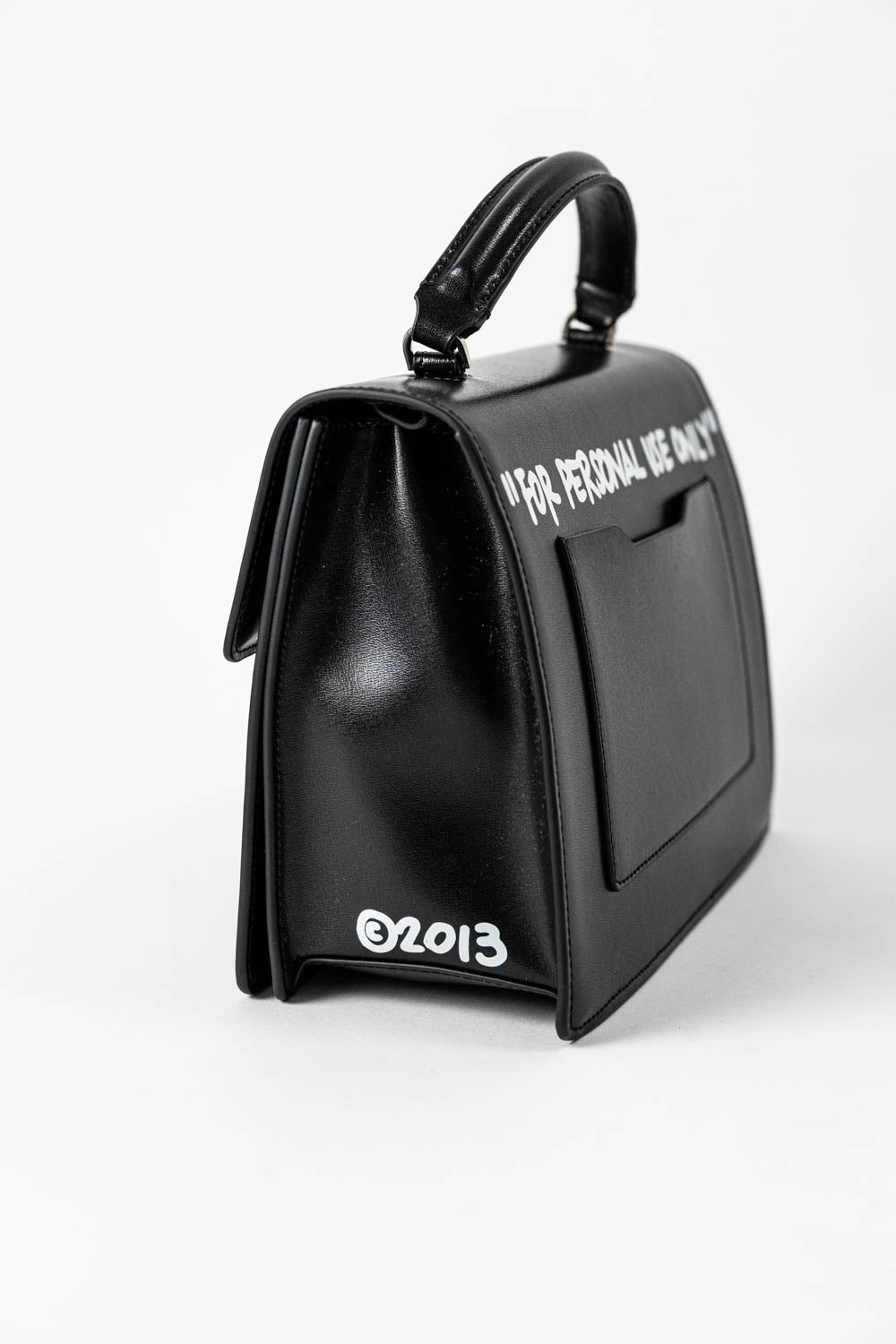 OFF-WHITE "CASH INSIDE" 2.8 Jitney Bag (Back Drawing) Black