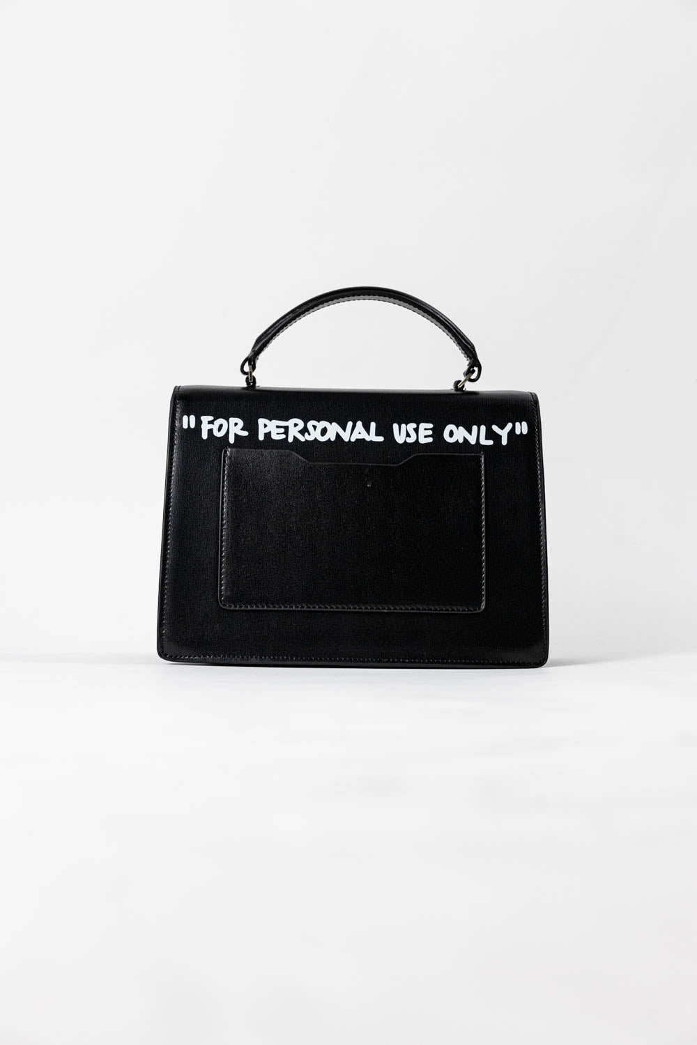 OFF-WHITE "CASH INSIDE" 2.8 Jitney Bag (Back Drawing) Black