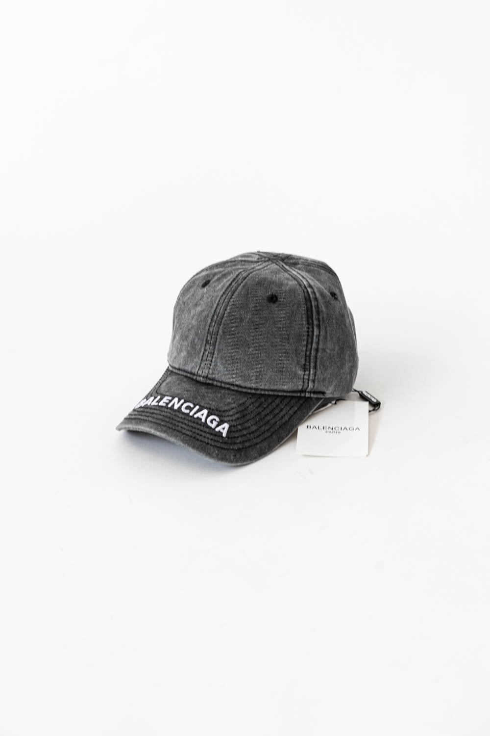 Balenciaga Hat Mezclilla Con Logo Bordado