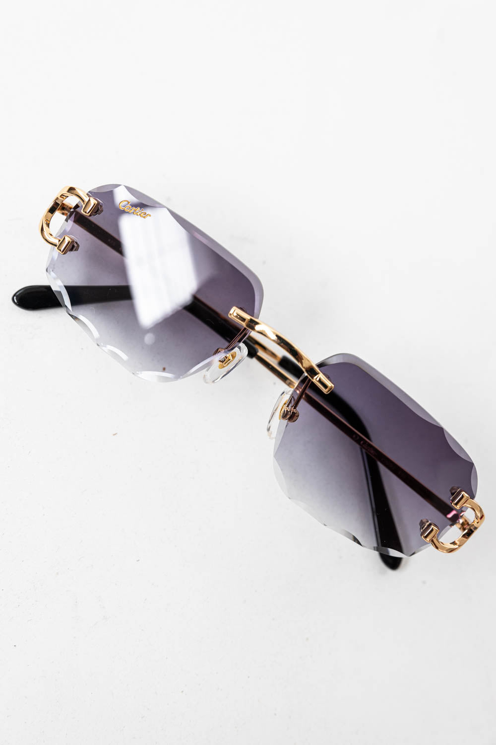 SIGNATURE C DE CARTIER SUNGLASSES / Navy - Gold