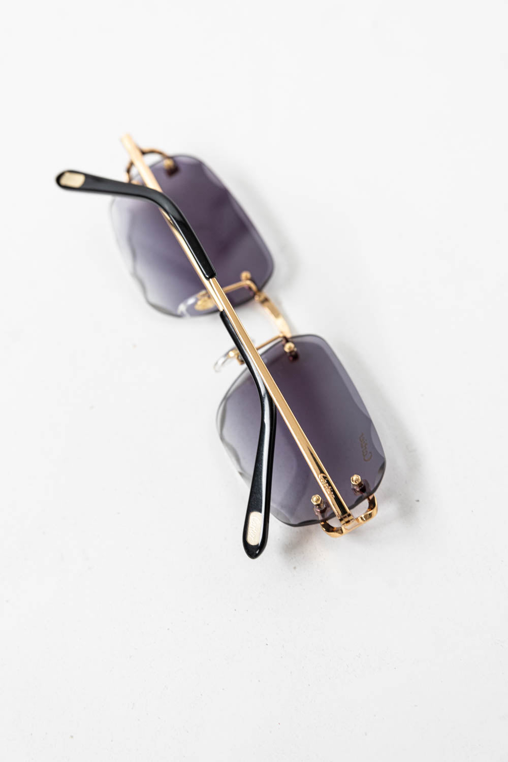 SIGNATURE C DE CARTIER SUNGLASSES / Navy - Gold