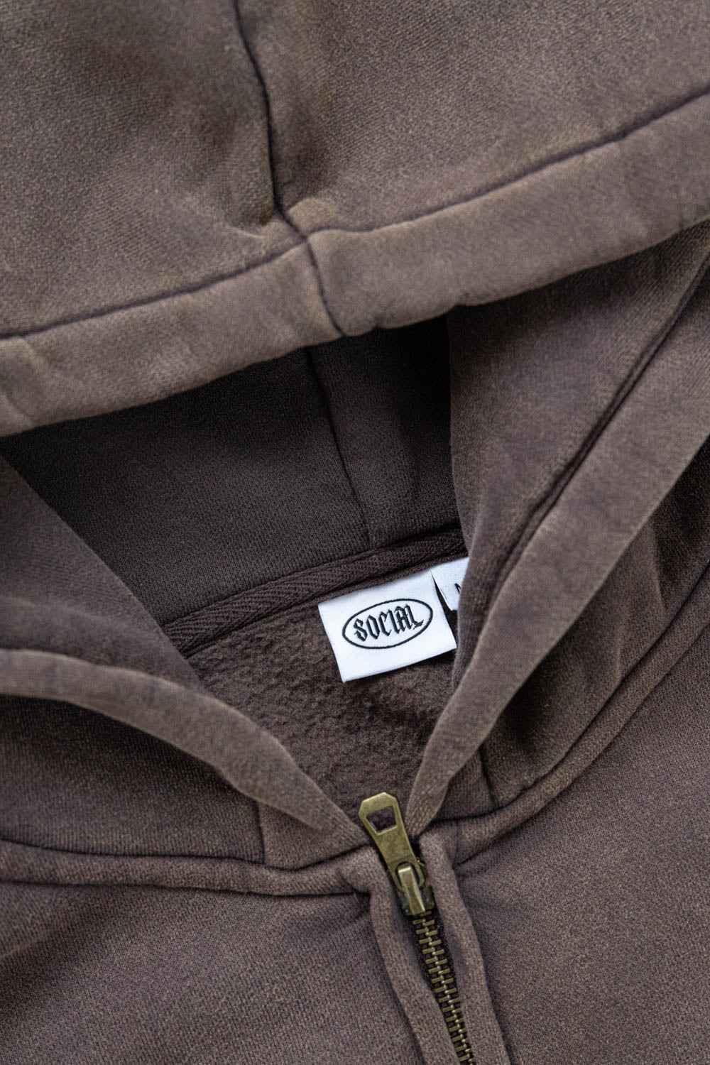 Social Studio Winter SS24 Hoodie Brown Zipper