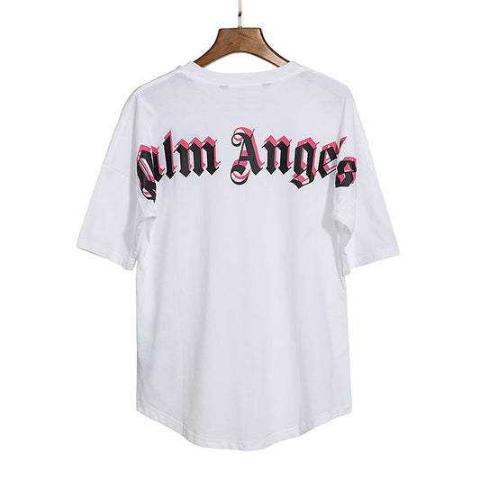 Palm Angels Doubled Logo Crewneck T-shirt White