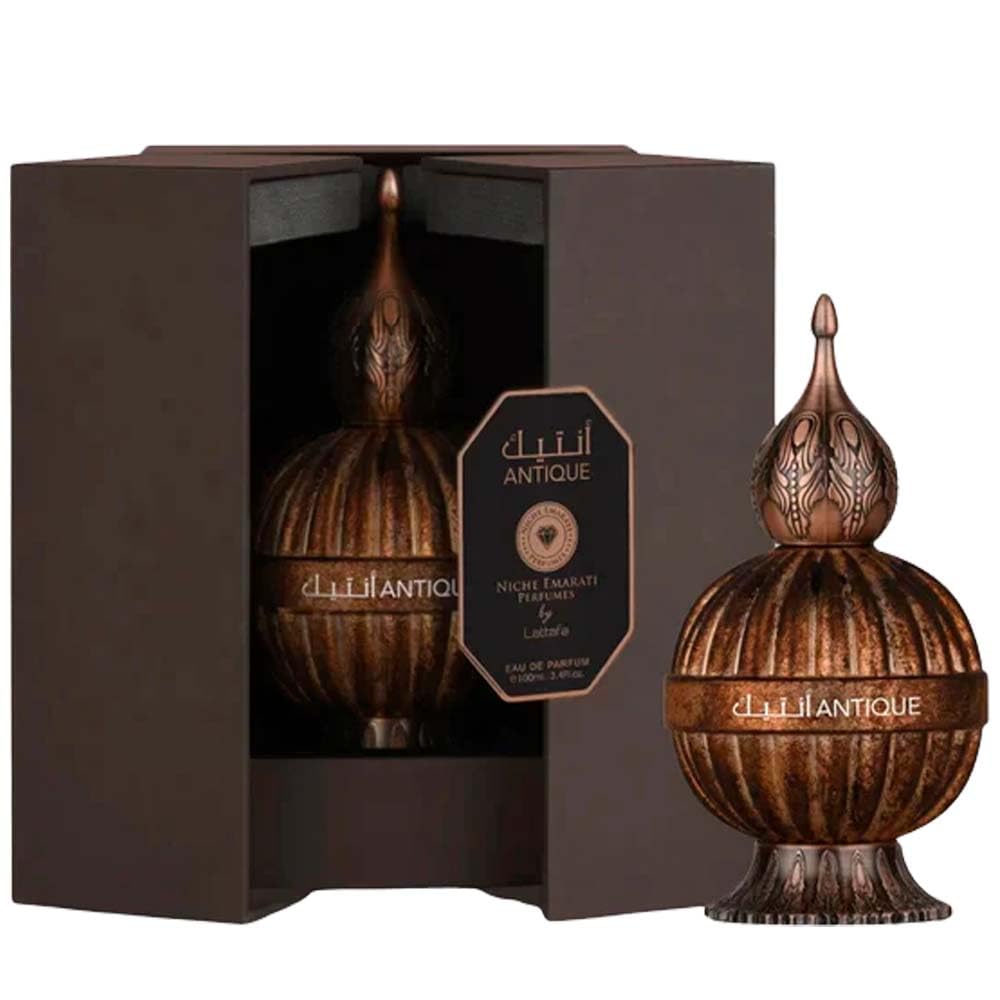 LATTAFA NICHE EMARATI ANTIQUE 3.4 EAU DE PARFUM SPRAY (BOTELLA METAL)