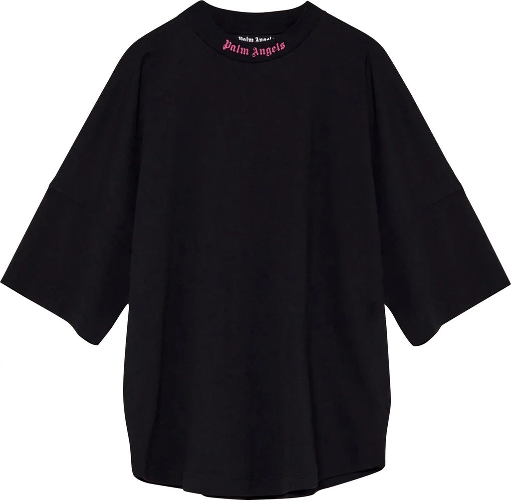 Palm Angels Doubled Logo Crewneck T-shirt Black