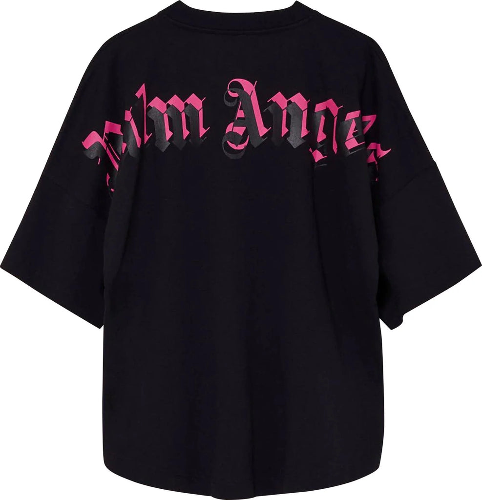 Palm Angels Doubled Logo Crewneck T-shirt Black