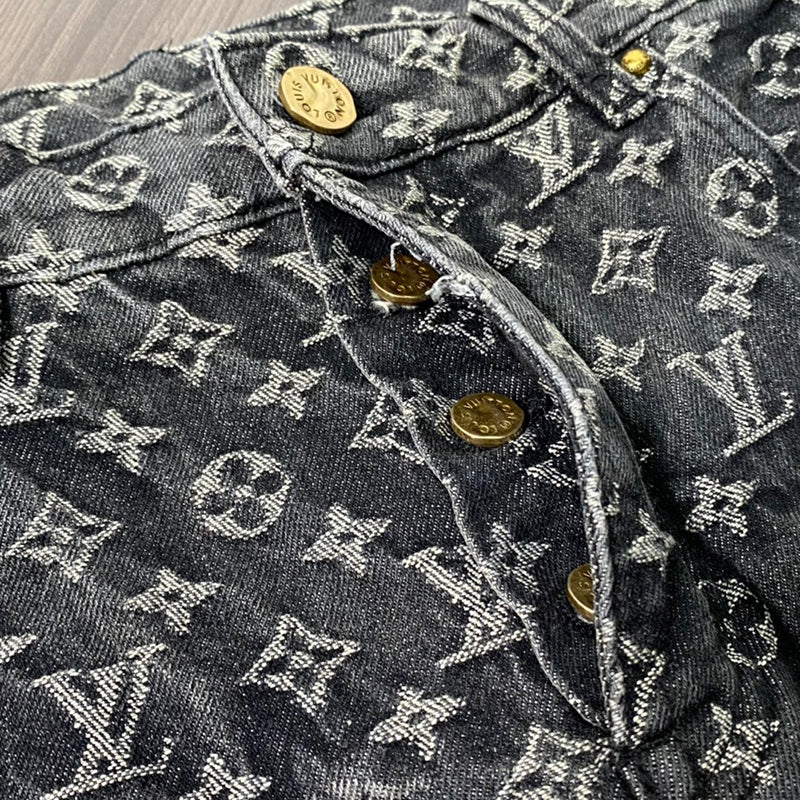 LOUIS VUITTON BAGGY DENIM MONOGRAM PANTS