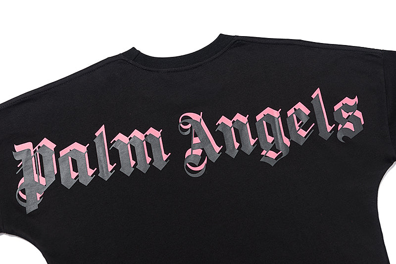 Palm Angels Doubled Logo Crewneck T-shirt Black