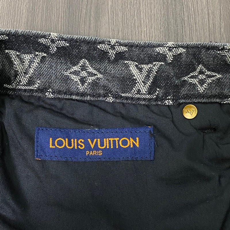 LOUIS VUITTON BAGGY DENIM MONOGRAM PANTS