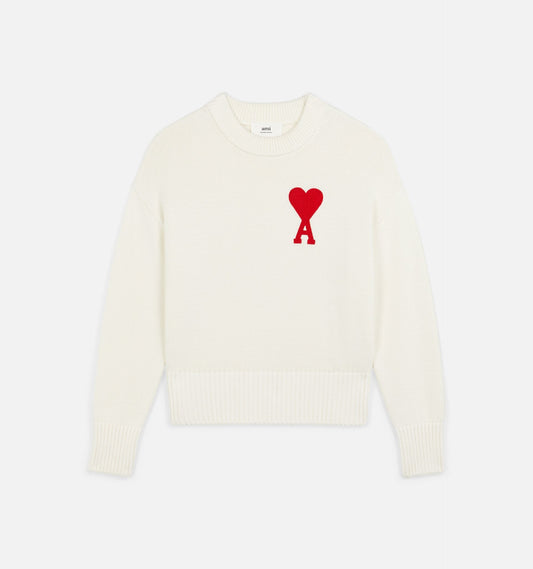 Ami De Coeur Crewneck Sweater White