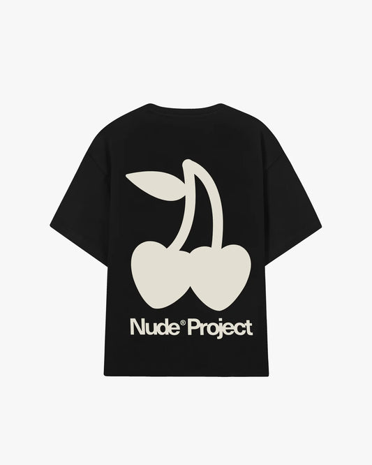 Nude Project Cherry Logo Black T-Shirt