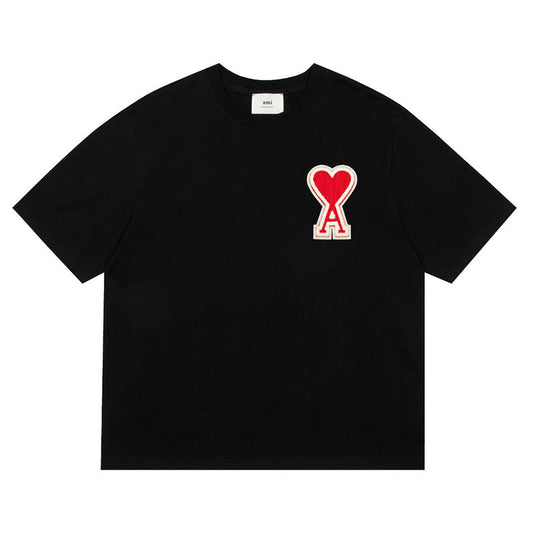 AMI PARIS SSENSE Exclusive Ami de Cœur T-Shirt Black Red