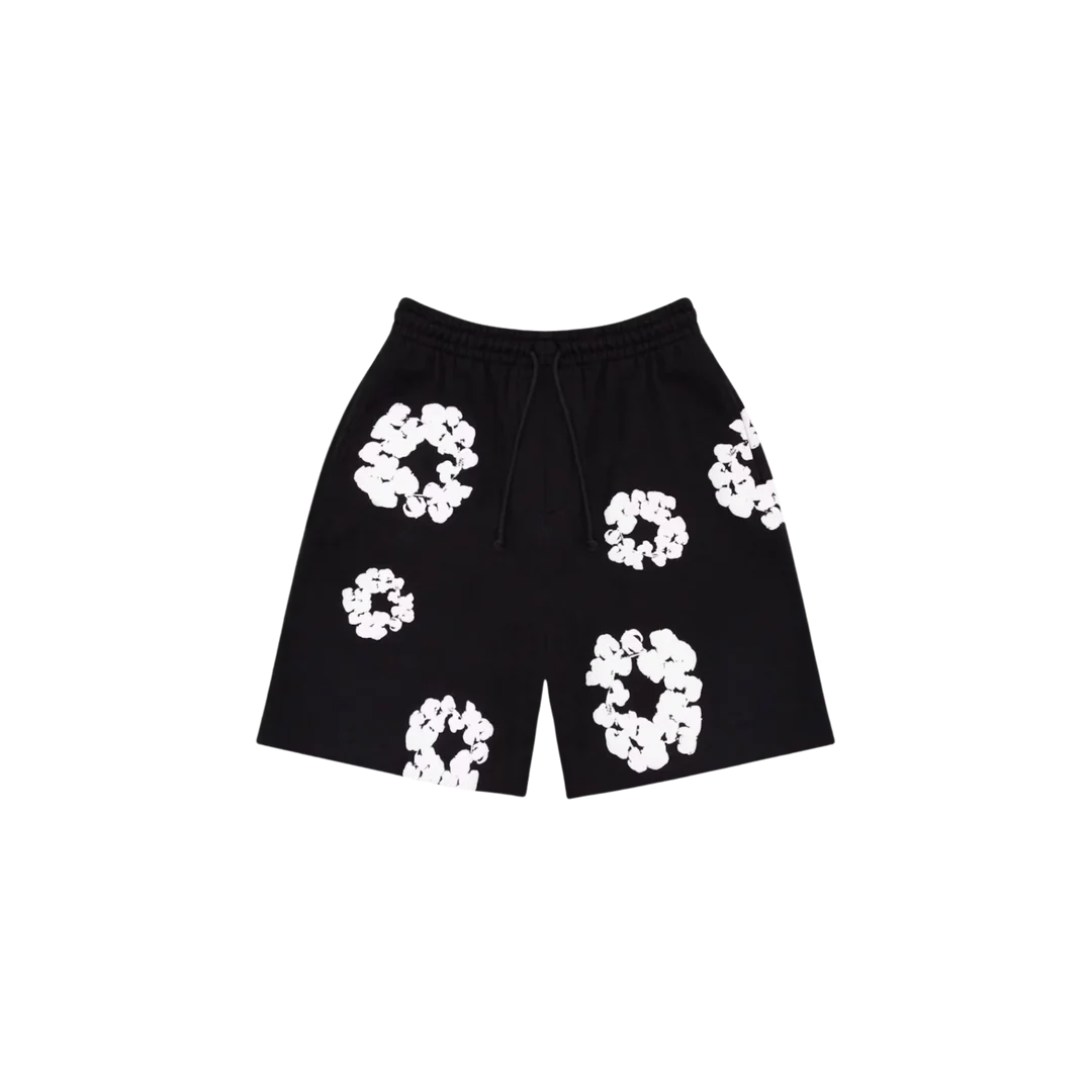 Denim Tears The Cotton Wreath Shorts Black