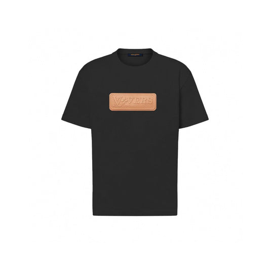 Louis Vuitton VVN Patch Short-Sleeved Cotton Crewneck Black