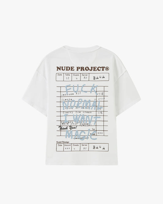 Nude Project White Fuck Normal T-Shirt