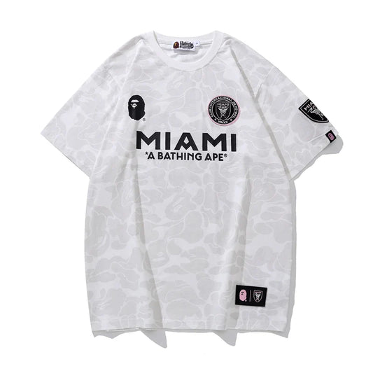 BAPE x Inter Miami CF Camo Tee White