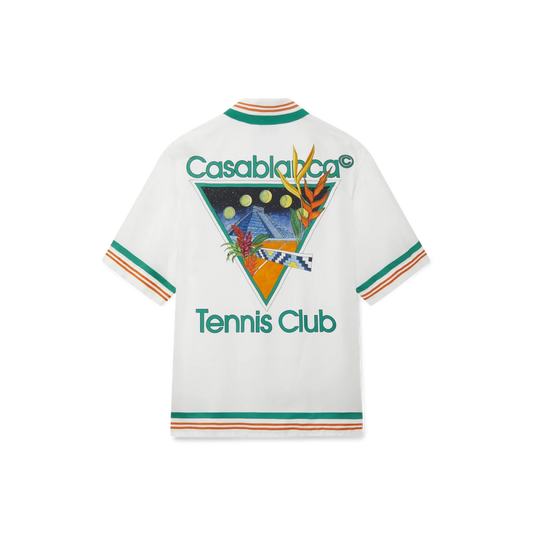 CASABLANCA TENNIS CLUB ICON SHIRT WHITE