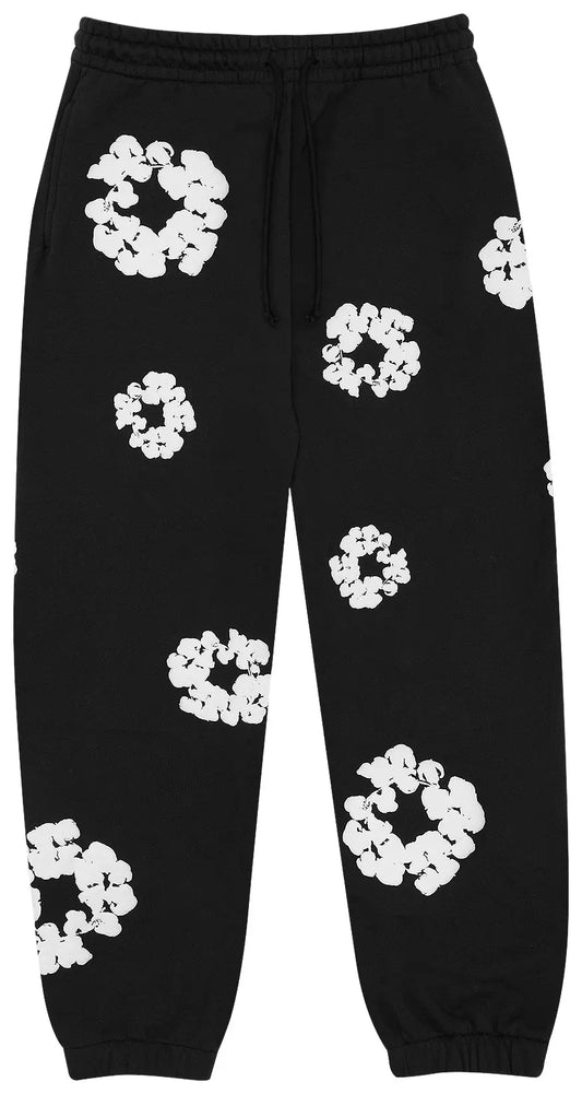 Denim Tears The Cotton Wreath Sweatpant Black/White
