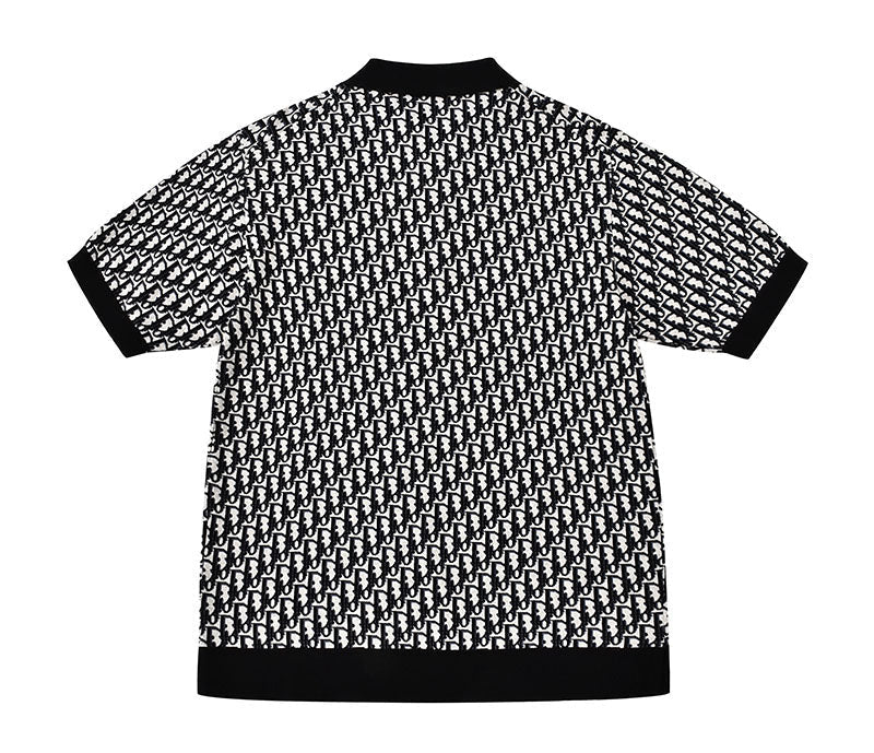 DIOR Oblique Polo Jacquard Black Shirt