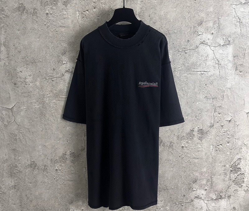 Balenciaga Political Reverse Logo T Shirt Black