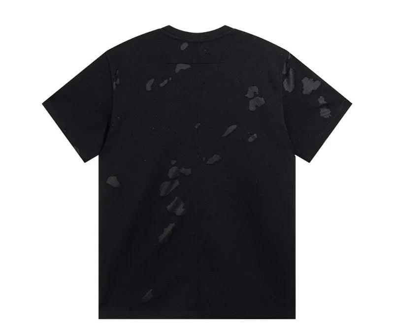 GIVENCHY Paris Distressed Logo T Shirt Black/White