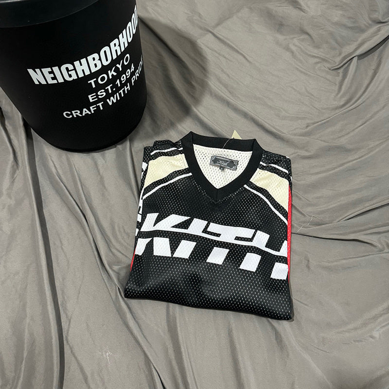 Kith Moto Mesh Long Sleeve Donovan Tee Black