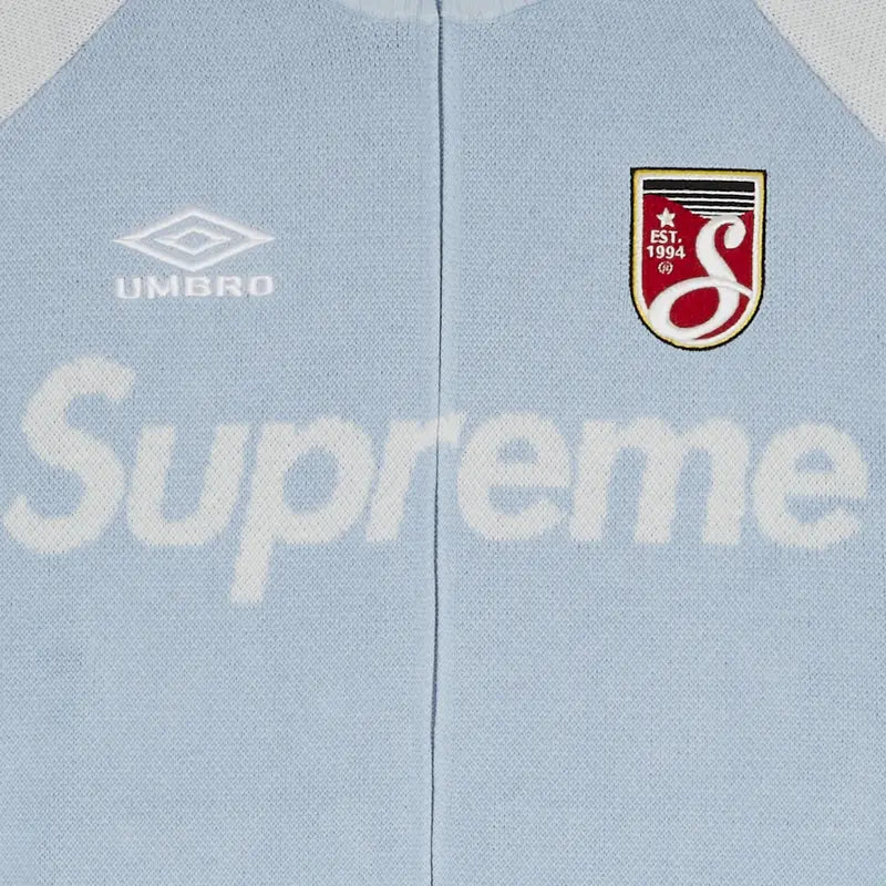 Supreme Umbro Zip Up Sweater Light Blue