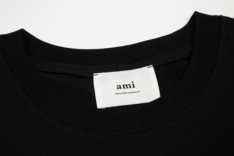 AMI PARIS SSENSE Exclusive Ami de Cœur T-Shirt Black Red